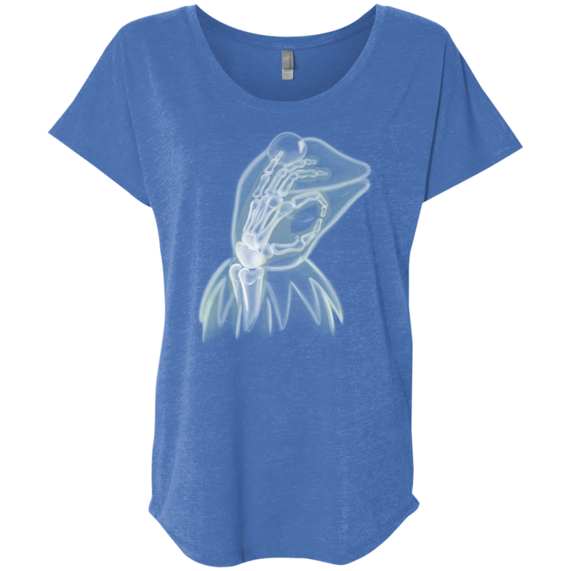 T-Shirts Vintage Royal / X-Small Kermit the Troll Triblend Dolman Sleeve