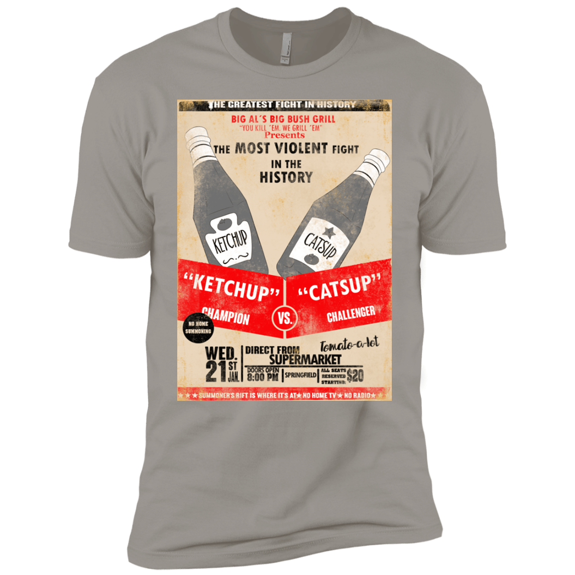 T-Shirts Light Grey / YXS Ketchup vs Catsup Boys Premium T-Shirt