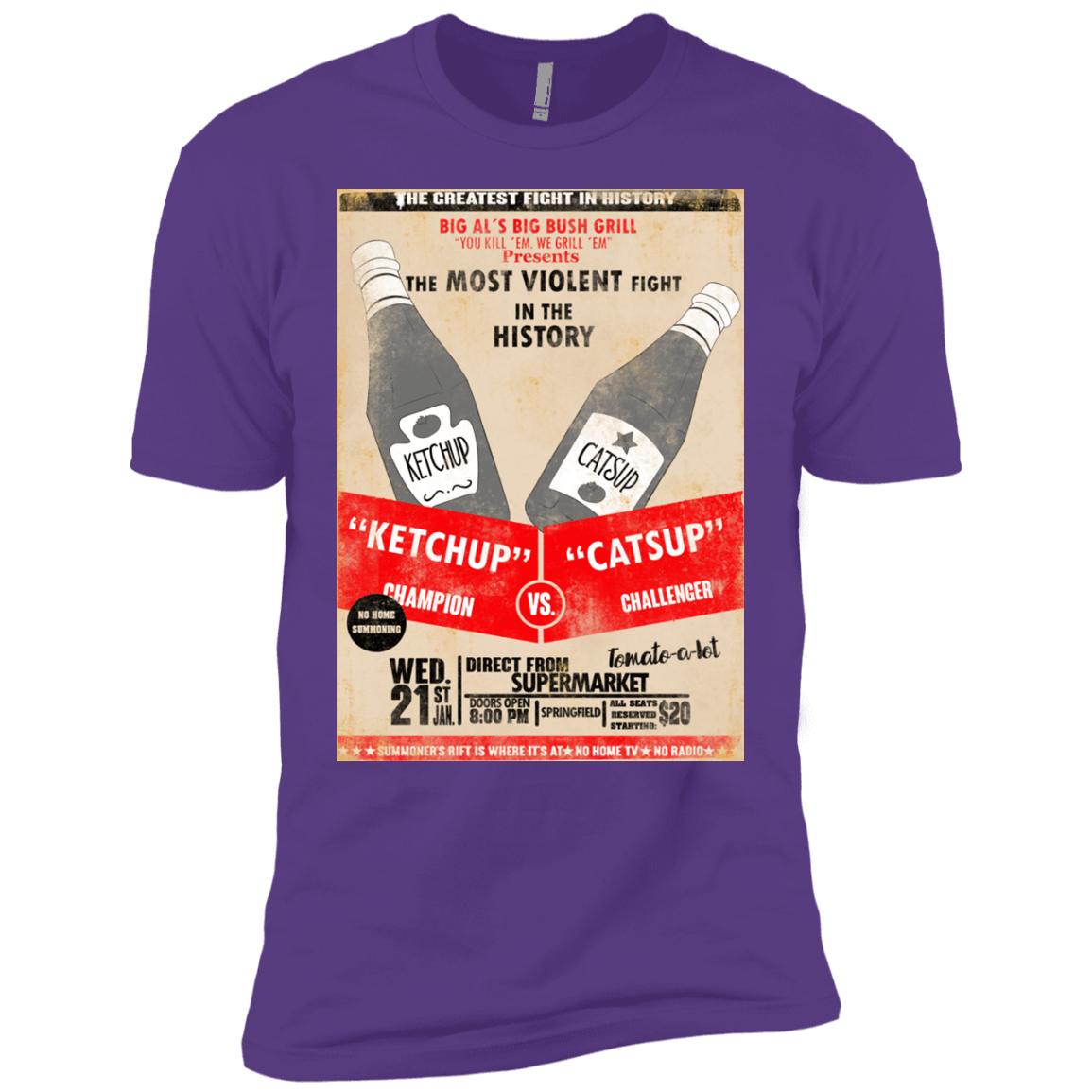 T-Shirts Purple Rush / YXS Ketchup vs Catsup Boys Premium T-Shirt
