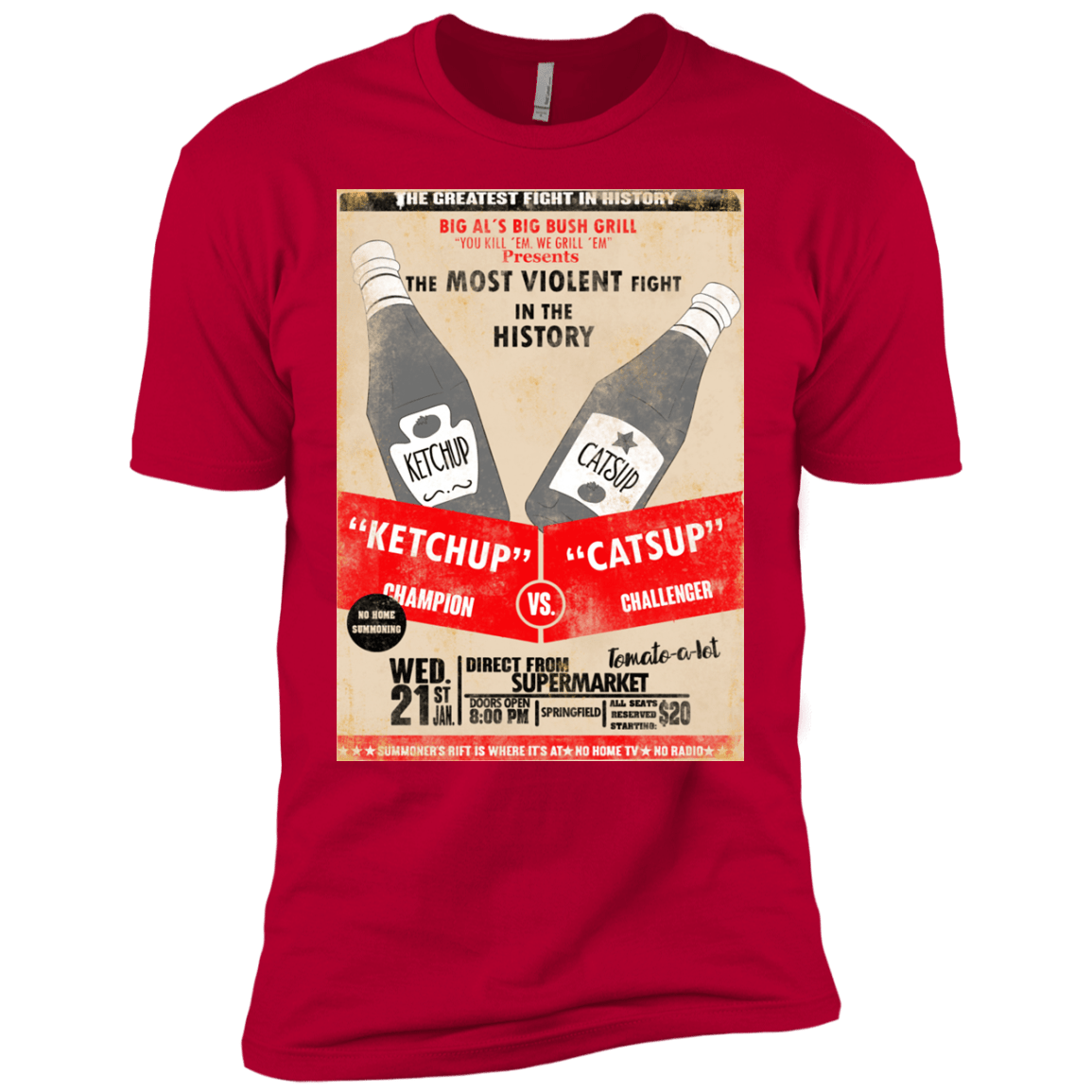 T-Shirts Red / YXS Ketchup vs Catsup Boys Premium T-Shirt