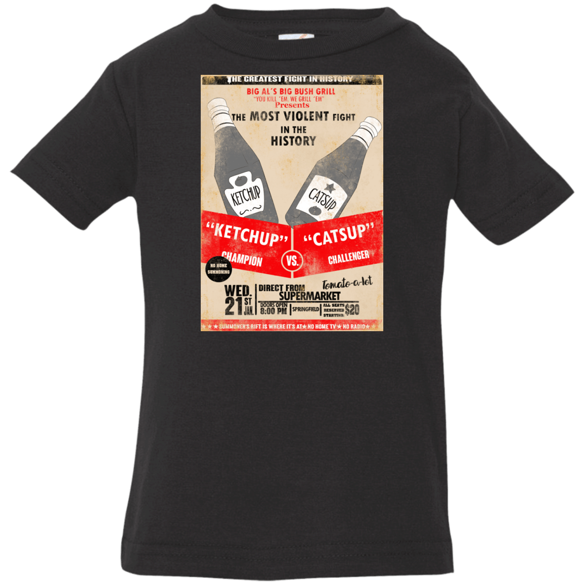 T-Shirts Black / 6 Months Ketchup vs Catsup Infant Premium T-Shirt