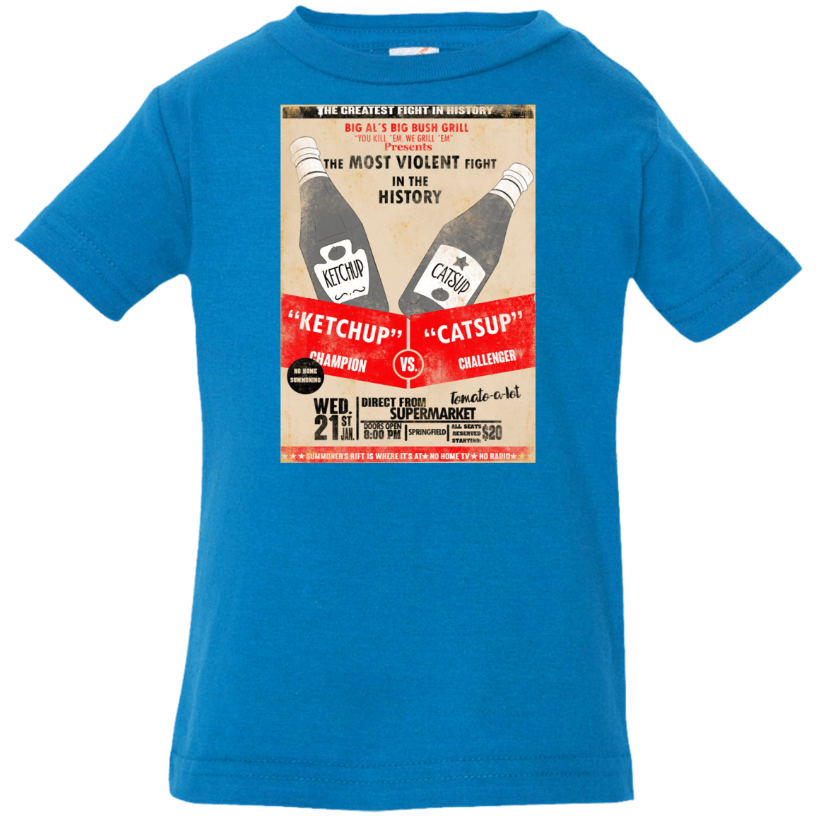 T-Shirts Cobalt / 6 Months Ketchup vs Catsup Infant Premium T-Shirt