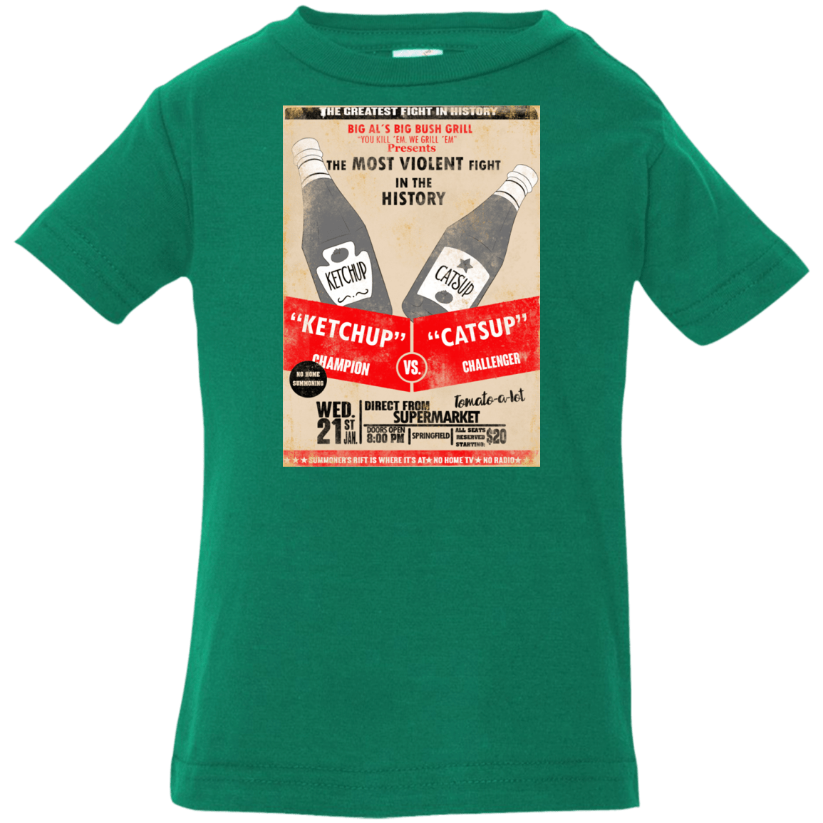 T-Shirts Kelly / 6 Months Ketchup vs Catsup Infant Premium T-Shirt