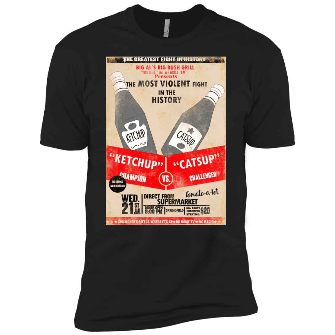 T-Shirts Black / X-Small Ketchup vs Catsup Men's Premium T-Shirt