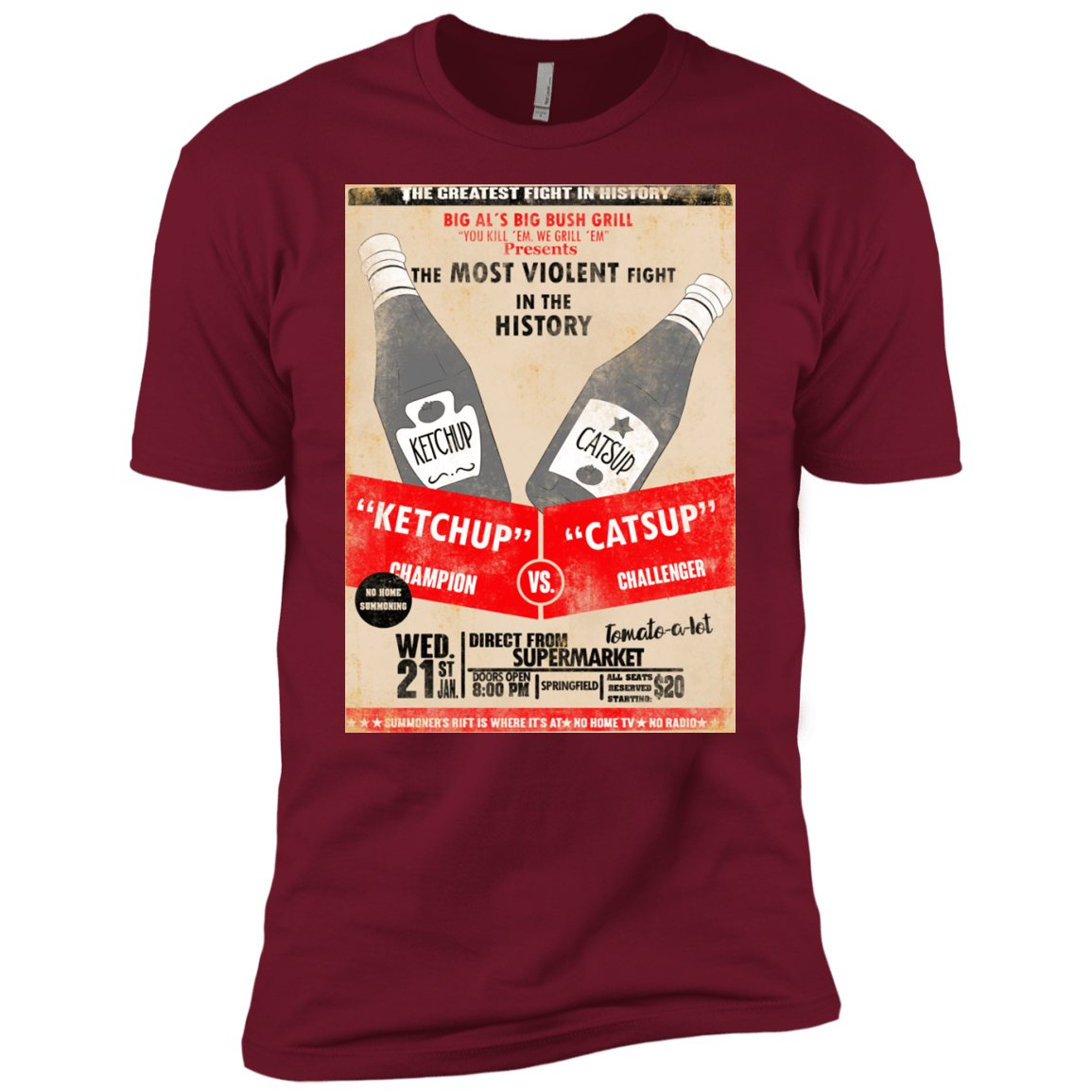 T-Shirts Cardinal / X-Small Ketchup vs Catsup Men's Premium T-Shirt