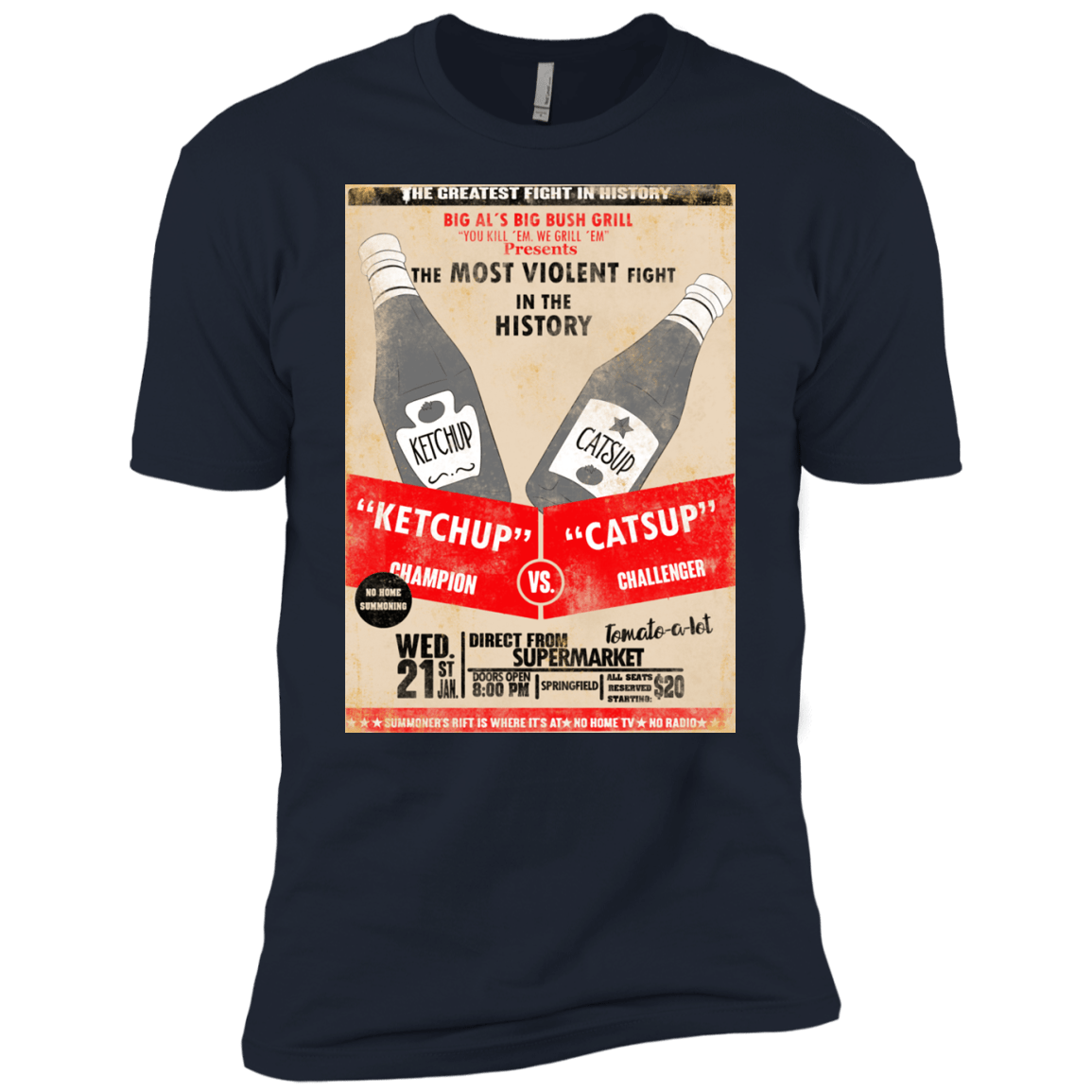 T-Shirts Midnight Navy / X-Small Ketchup vs Catsup Men's Premium T-Shirt