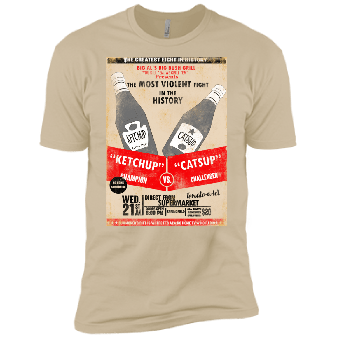 T-Shirts Sand / X-Small Ketchup vs Catsup Men's Premium T-Shirt