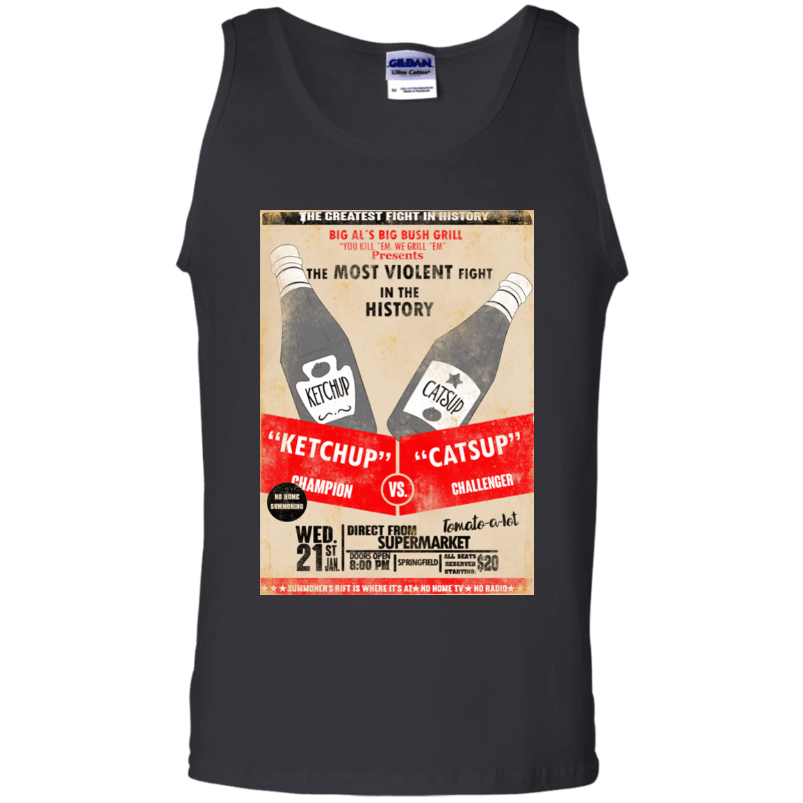 T-Shirts Black / S Ketchup vs Catsup Men's Tank Top