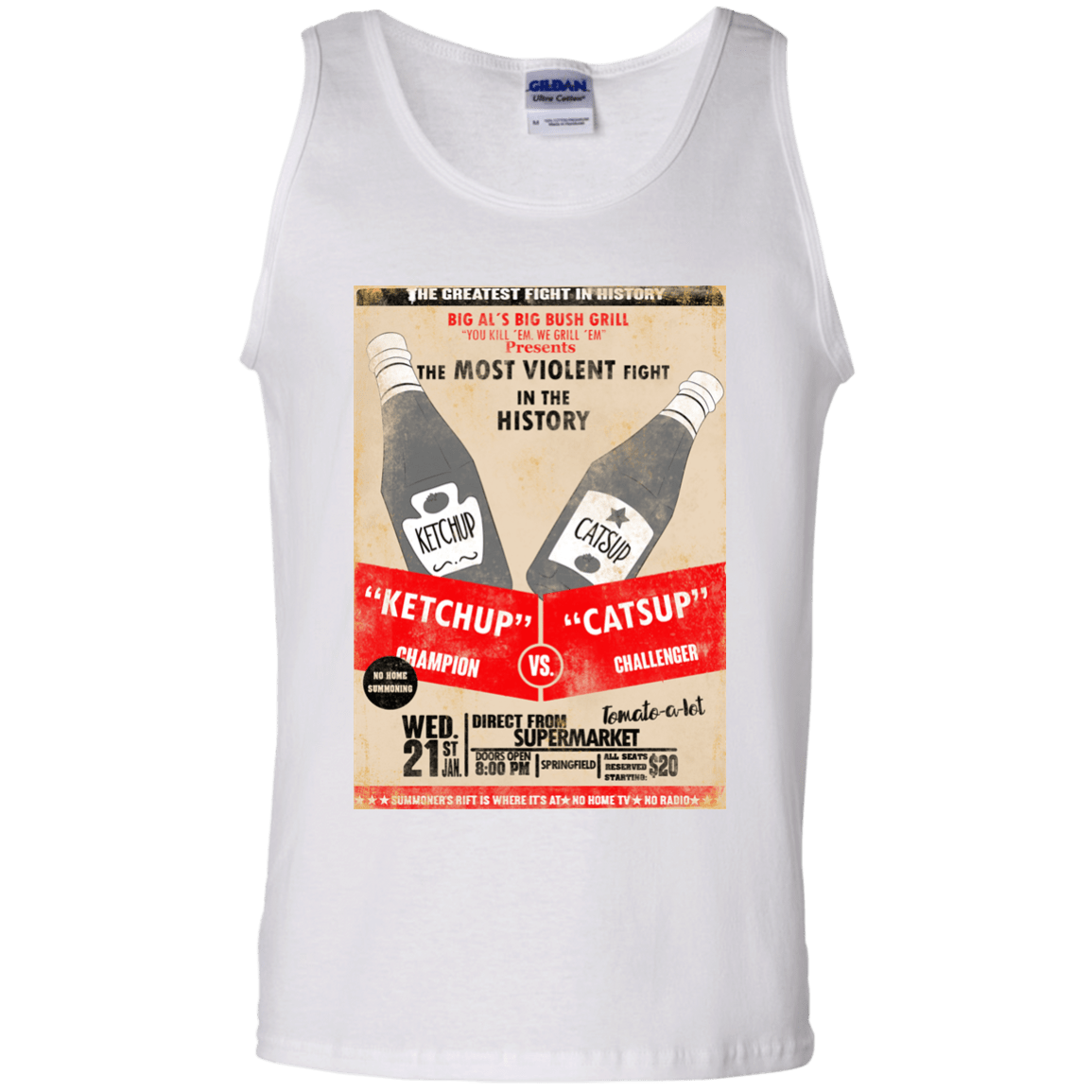 T-Shirts White / S Ketchup vs Catsup Men's Tank Top