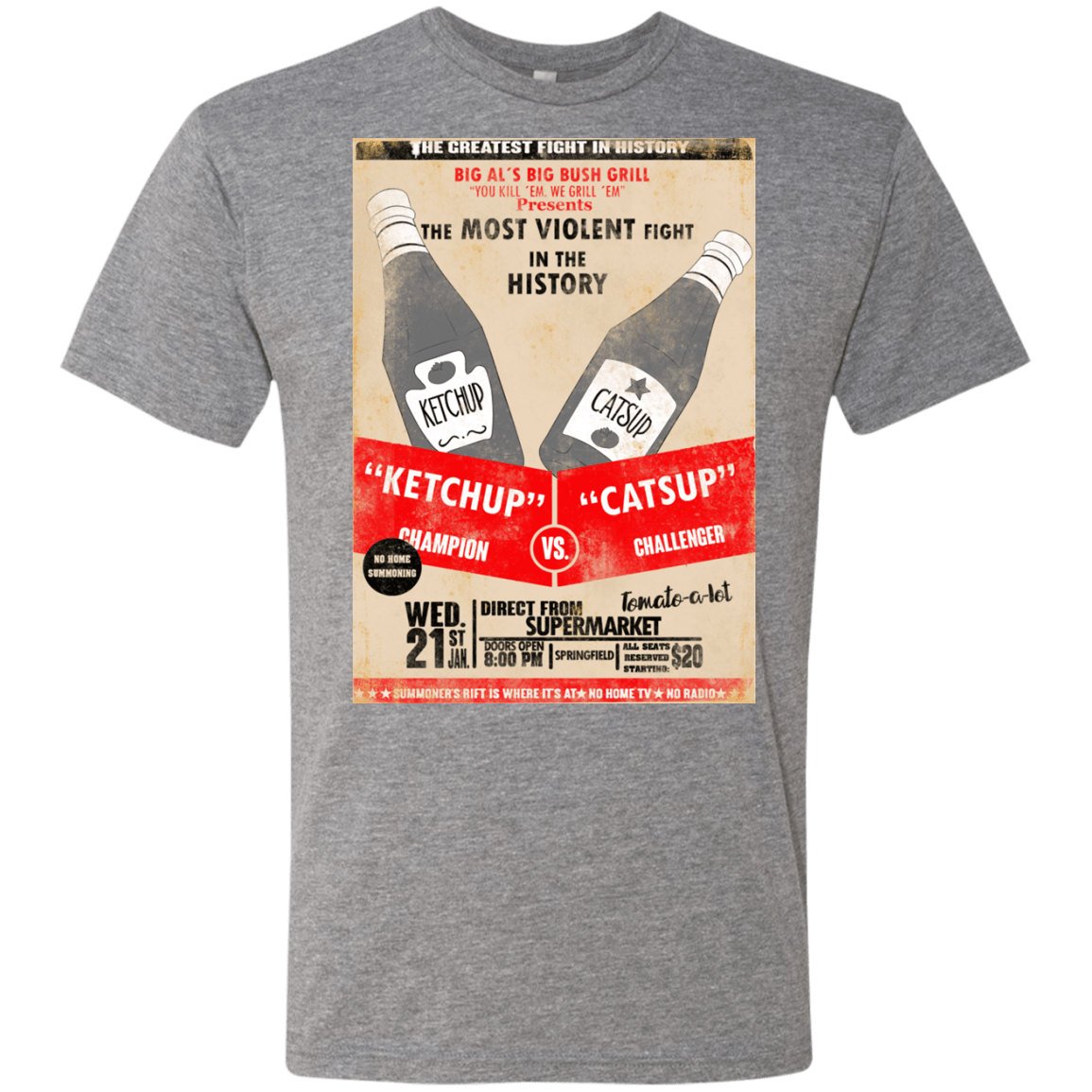 T-Shirts Premium Heather / S Ketchup vs Catsup Men's Triblend T-Shirt