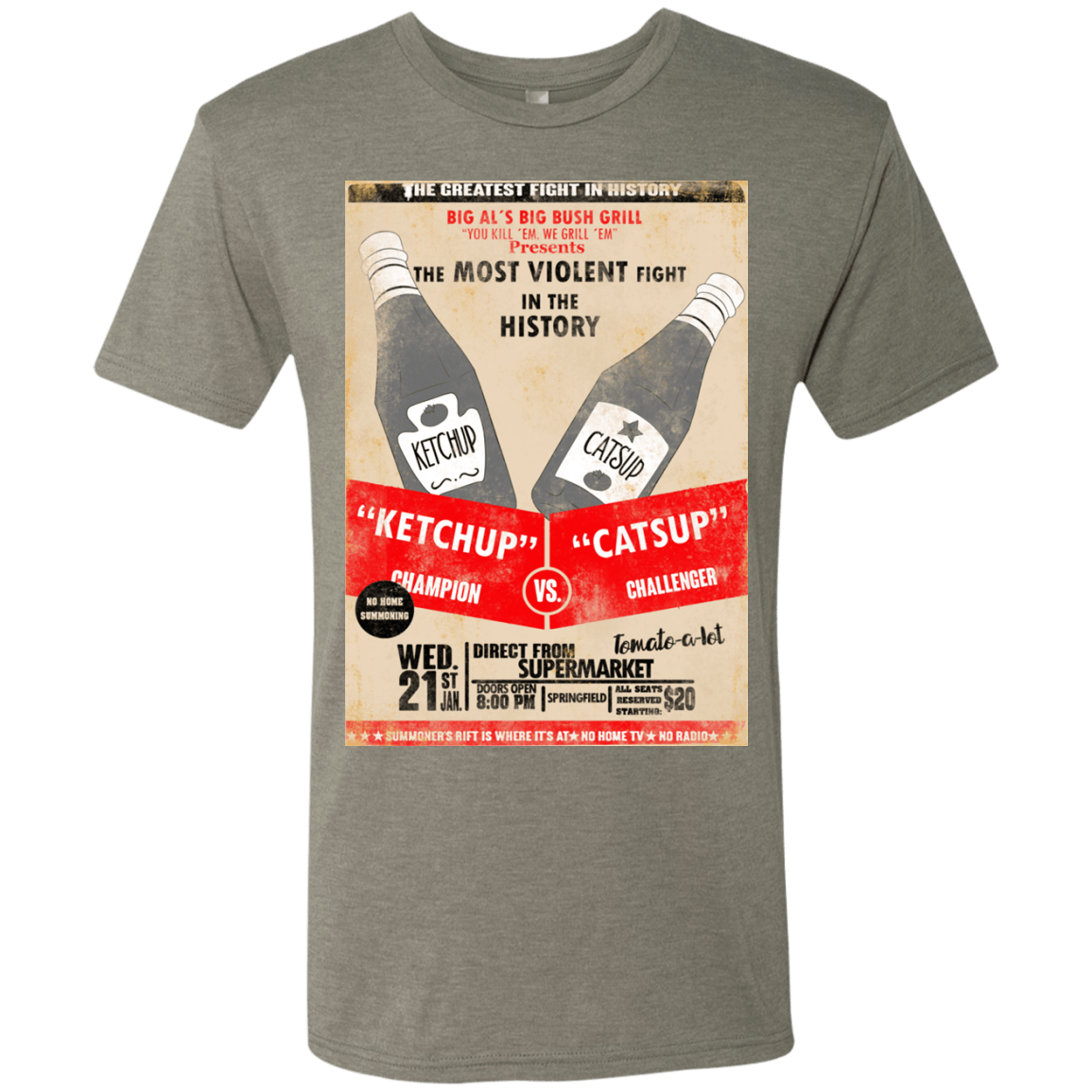 T-Shirts Venetian Grey / S Ketchup vs Catsup Men's Triblend T-Shirt