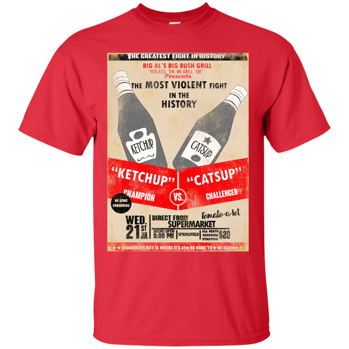 T-Shirts Red / S Ketchup vs Catsup T-Shirt