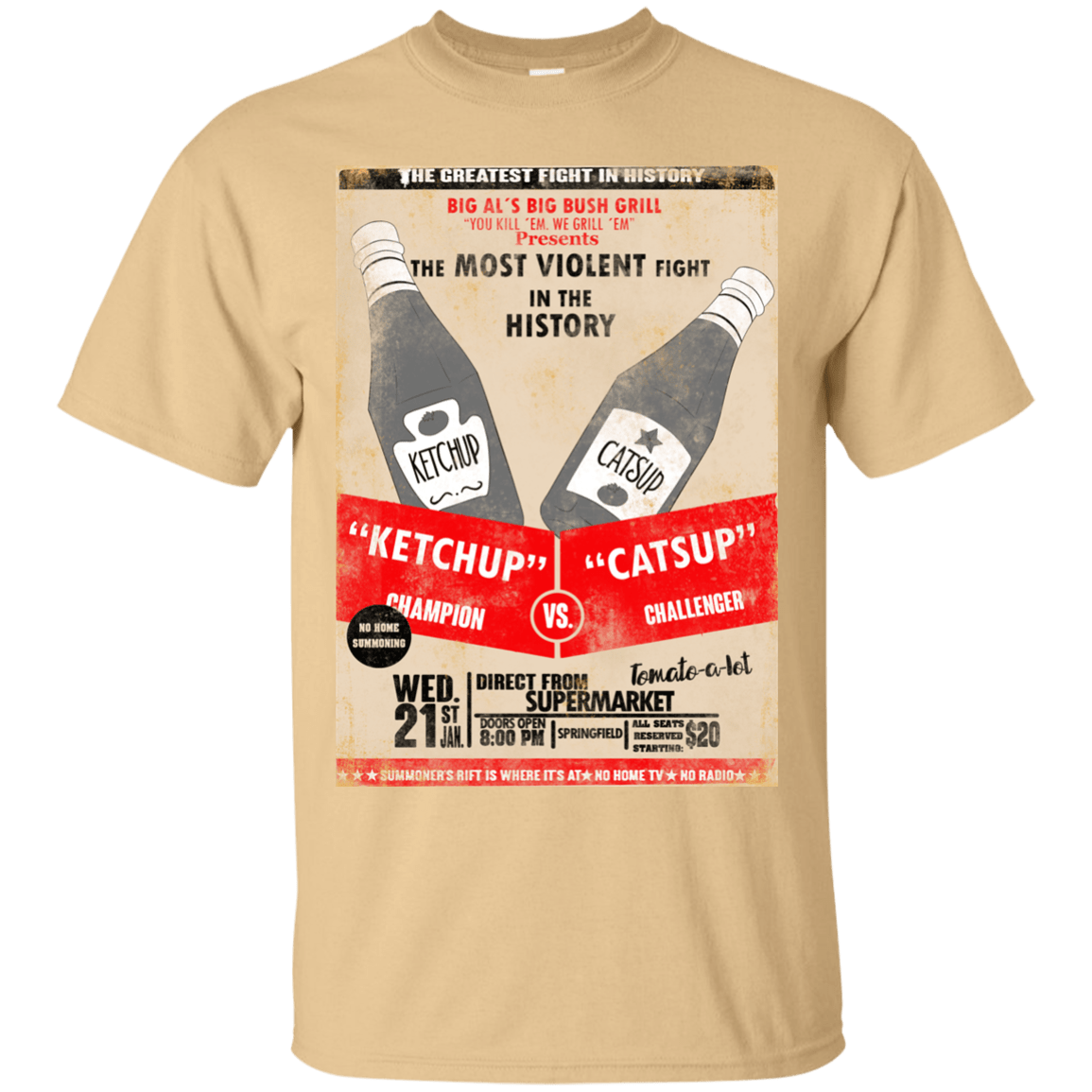 T-Shirts Vegas Gold / S Ketchup vs Catsup T-Shirt