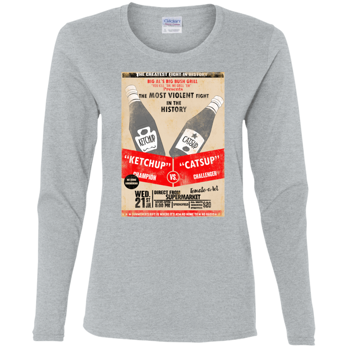 T-Shirts Sport Grey / S Ketchup vs Catsup Women's Long Sleeve T-Shirt