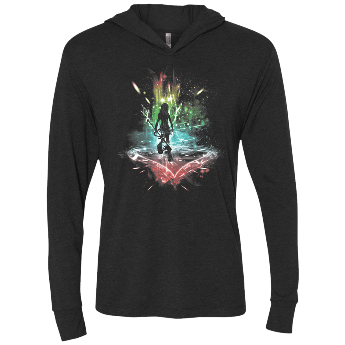 T-Shirts Vintage Black / X-Small Key to the Heart Triblend Long Sleeve Hoodie Tee