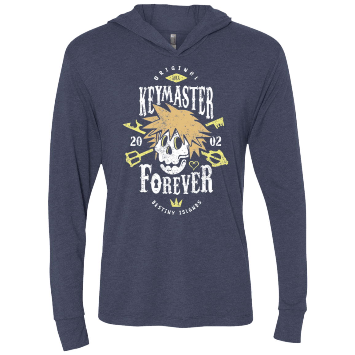 T-Shirts Vintage Navy / X-Small Keymaster Forever Triblend Long Sleeve Hoodie Tee