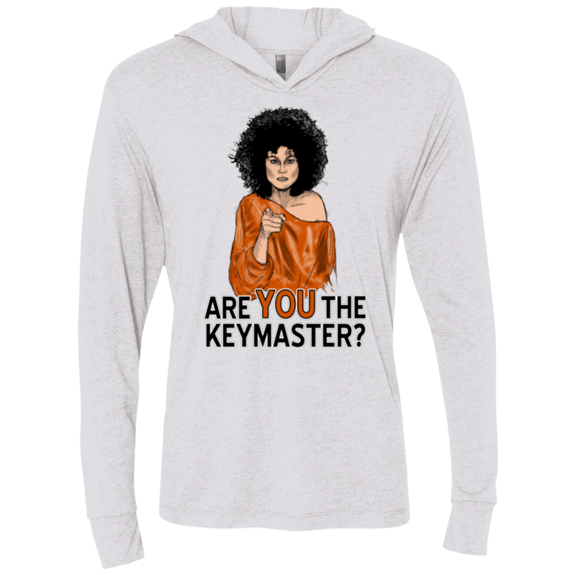 T-Shirts Heather White / X-Small Keymaster Triblend Long Sleeve Hoodie Tee