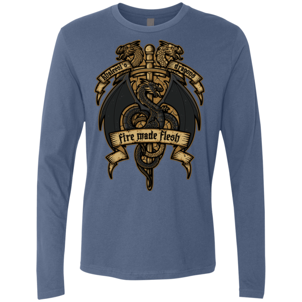 T-Shirts Indigo / Small KHALEESIS DRAGONS Men's Premium Long Sleeve
