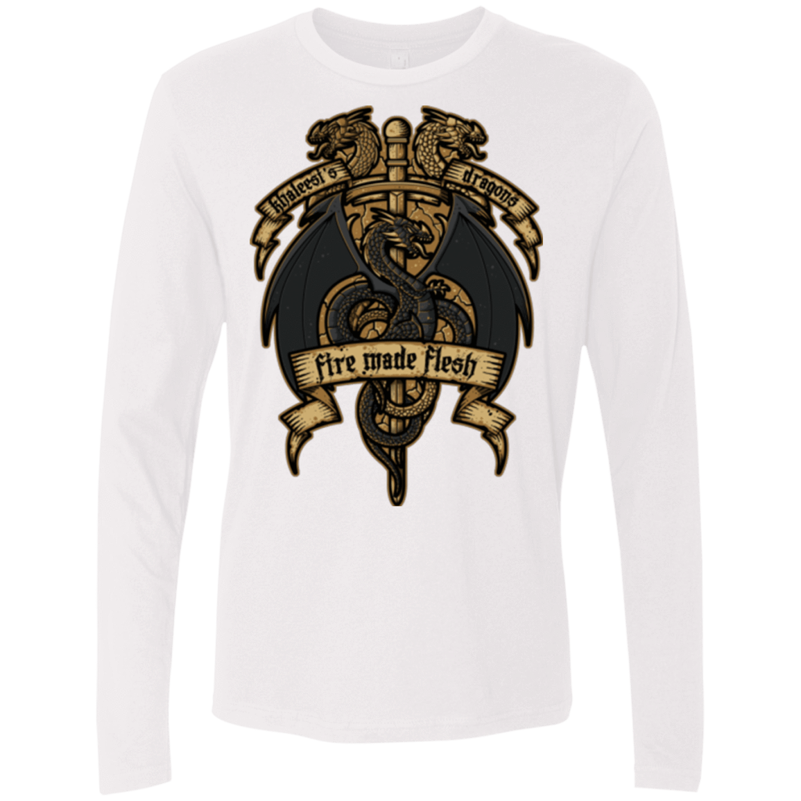T-Shirts White / Small KHALEESIS DRAGONS Men's Premium Long Sleeve