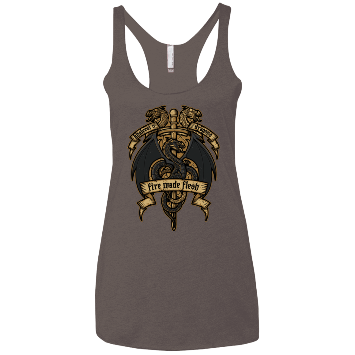 KHALEESIS DRAGONS Women's Triblend Racerback Tank