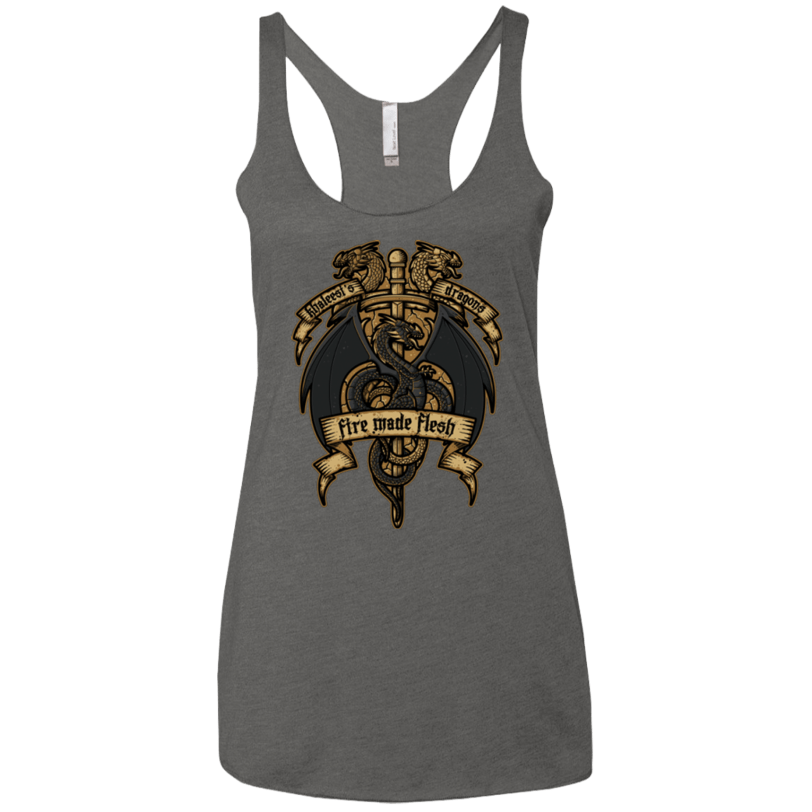 T-Shirts Premium Heather / X-Small KHALEESIS DRAGONS Women's Triblend Racerback Tank
