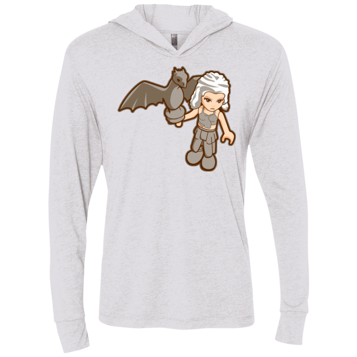 T-Shirts Heather White / X-Small Khalego Triblend Long Sleeve Hoodie Tee