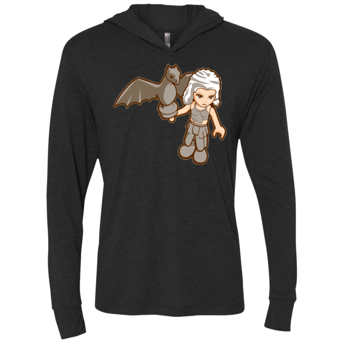 T-Shirts Vintage Black / X-Small Khalego Triblend Long Sleeve Hoodie Tee