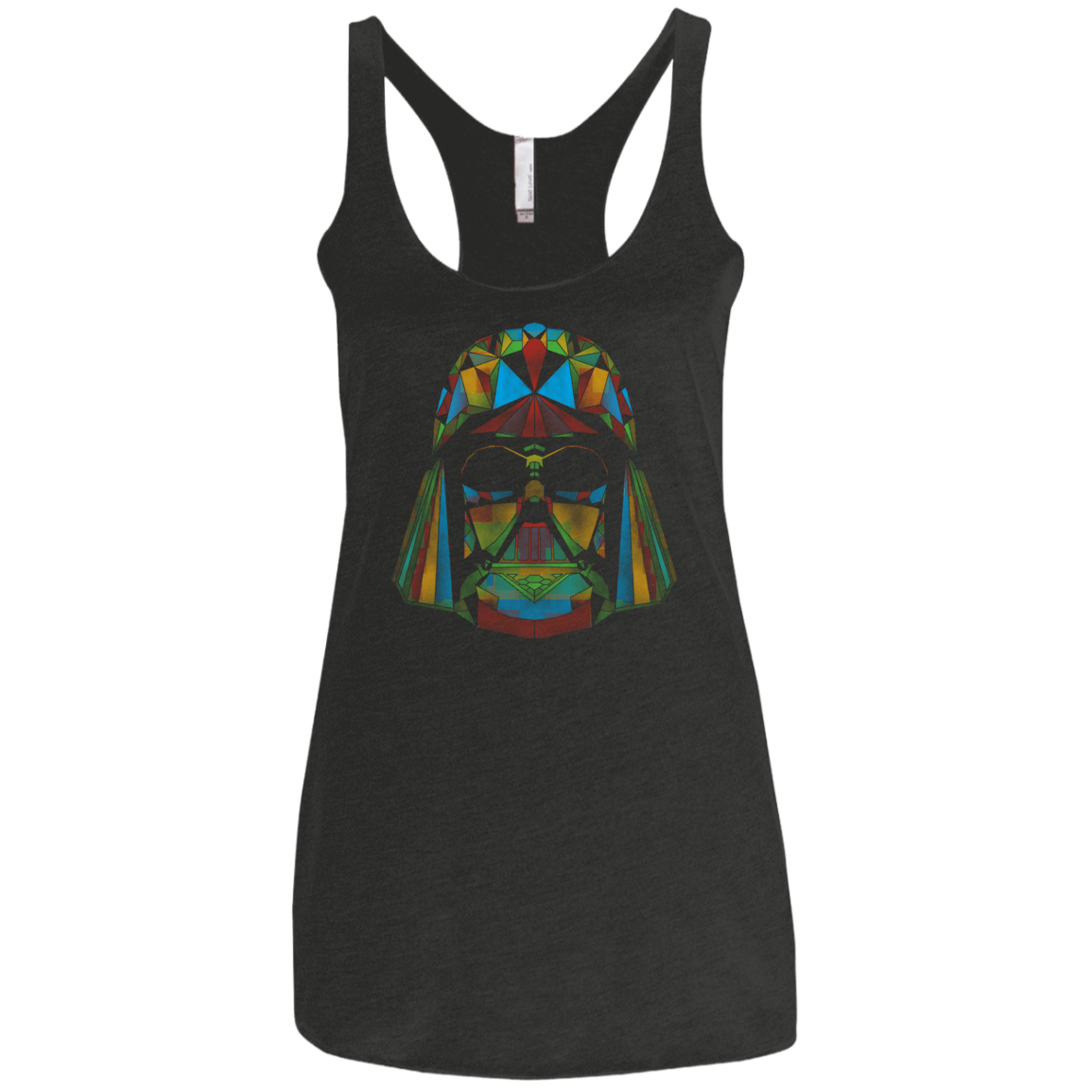 T-Shirts Vintage Black / X-Small Kharmazero dark side of the polygons on black Women's Triblend Racerback Tank
