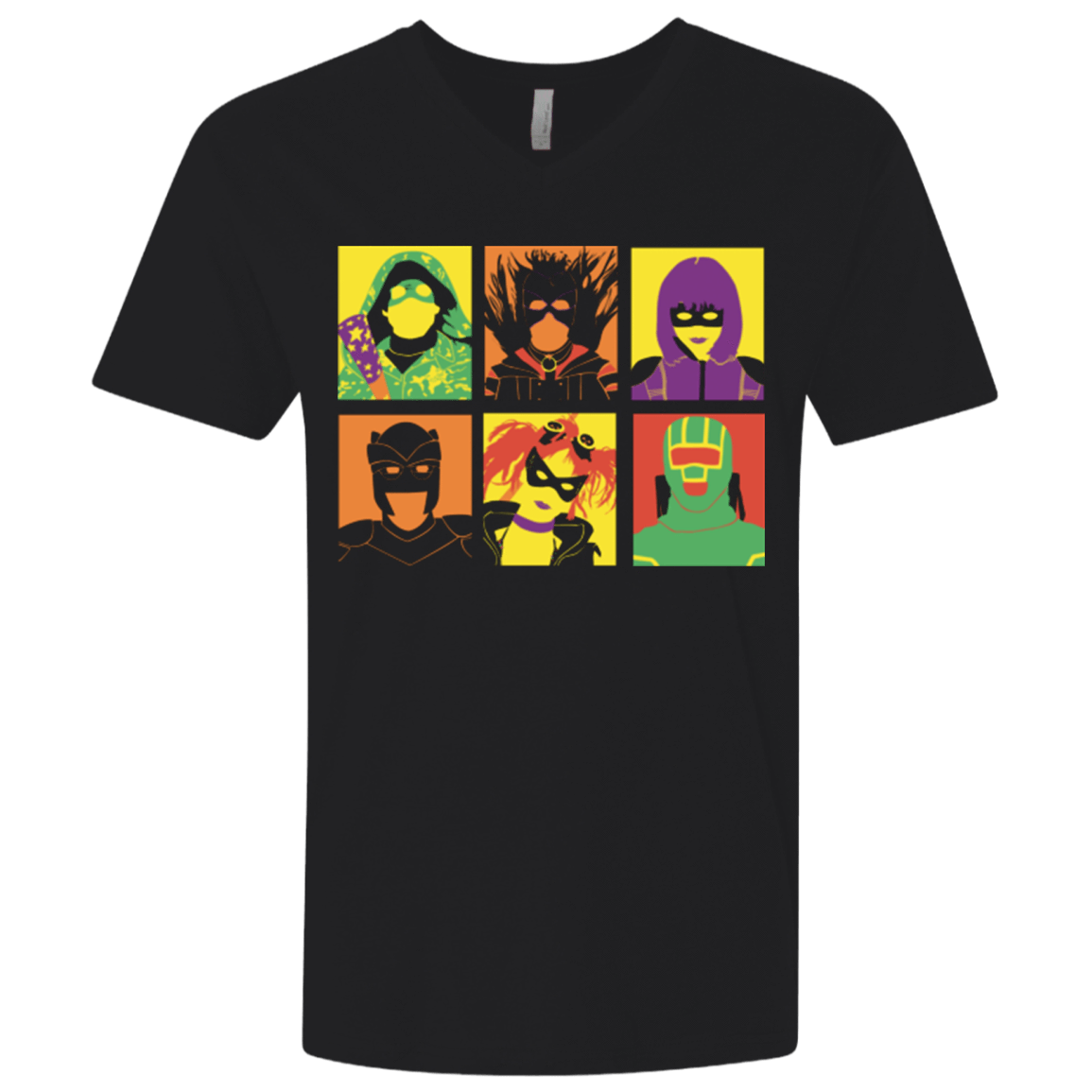 T-Shirts Black / X-Small Kick Ass pop Men's Premium V-Neck