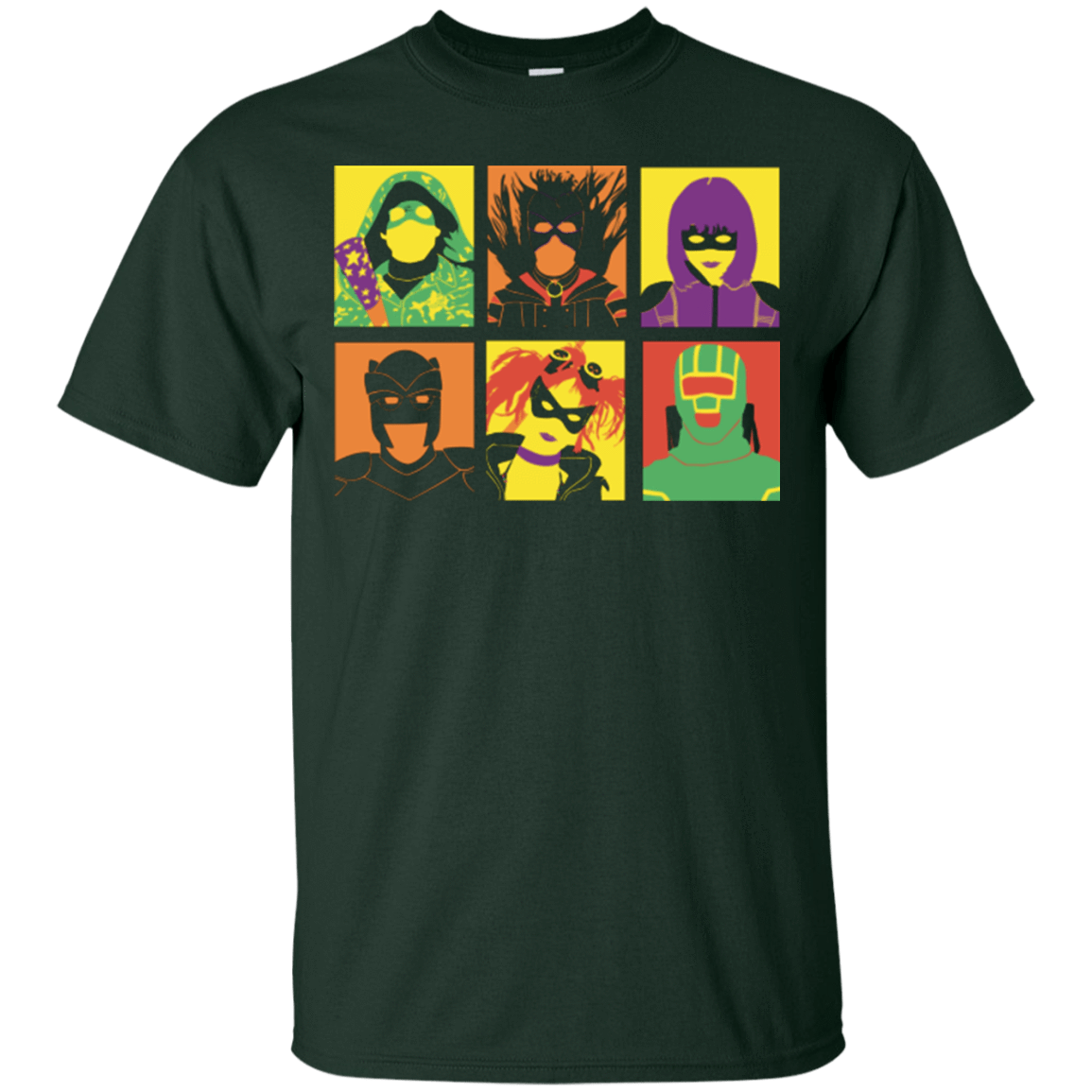 T-Shirts Forest Green / Small Kick Ass pop T-Shirt