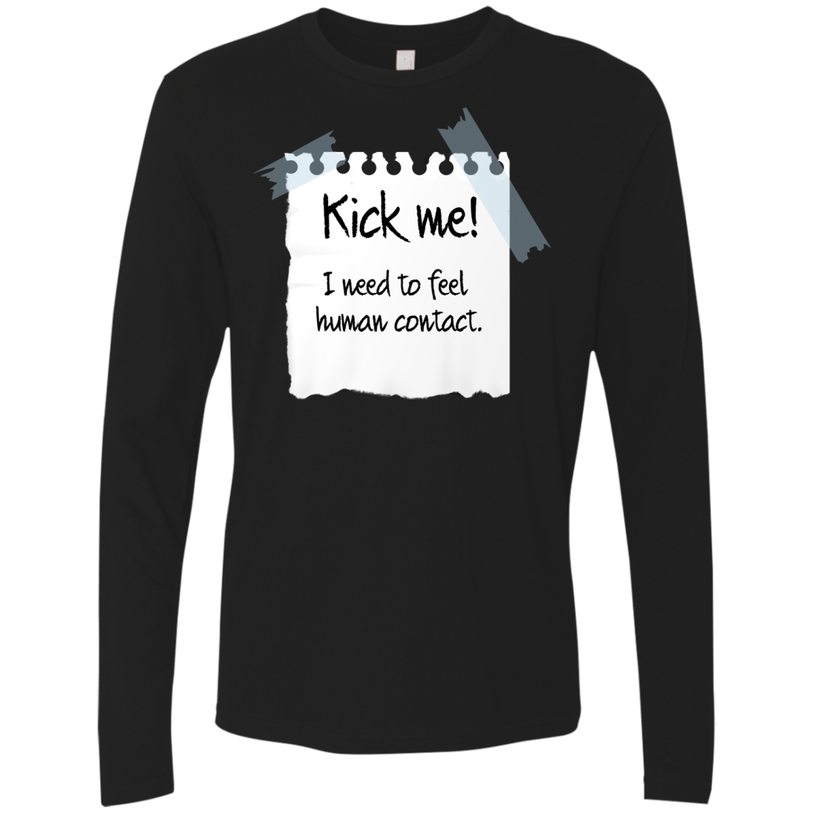 T-Shirts Black / Small Kick Me Men's Premium Long Sleeve
