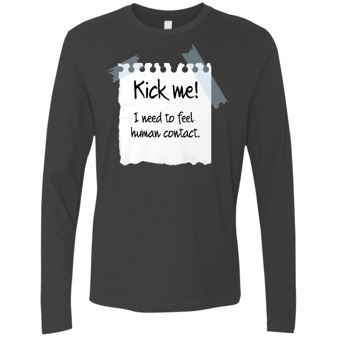 T-Shirts Heavy Metal / Small Kick Me Men's Premium Long Sleeve