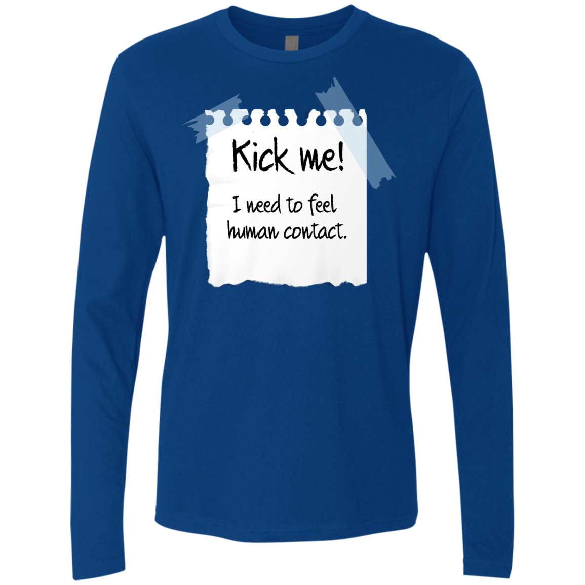 T-Shirts Royal / Small Kick Me Men's Premium Long Sleeve