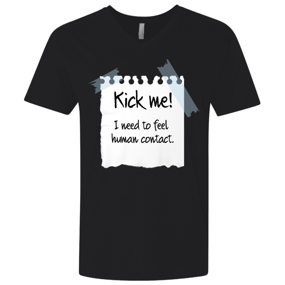 T-Shirts Black / X-Small Kick Me Men's Premium V-Neck