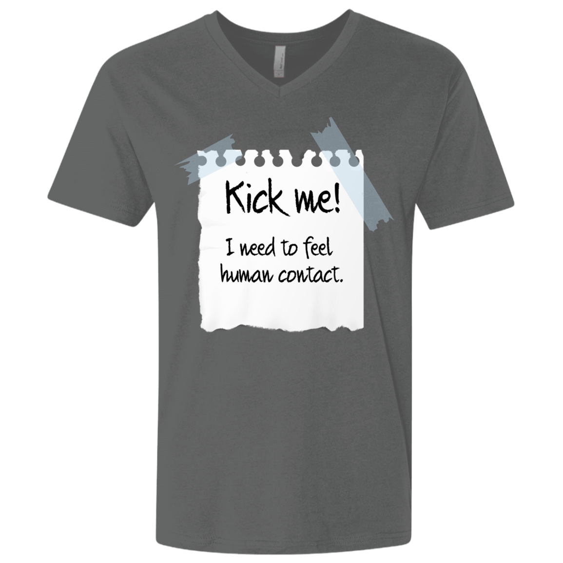 T-Shirts Heavy Metal / X-Small Kick Me Men's Premium V-Neck