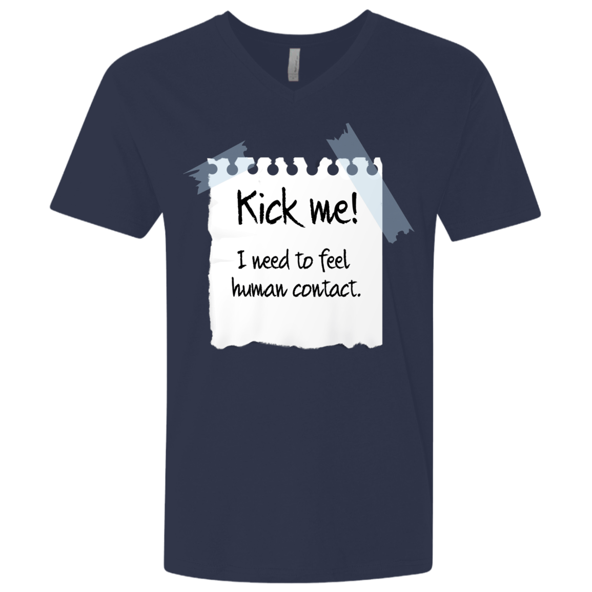 T-Shirts Midnight Navy / X-Small Kick Me Men's Premium V-Neck