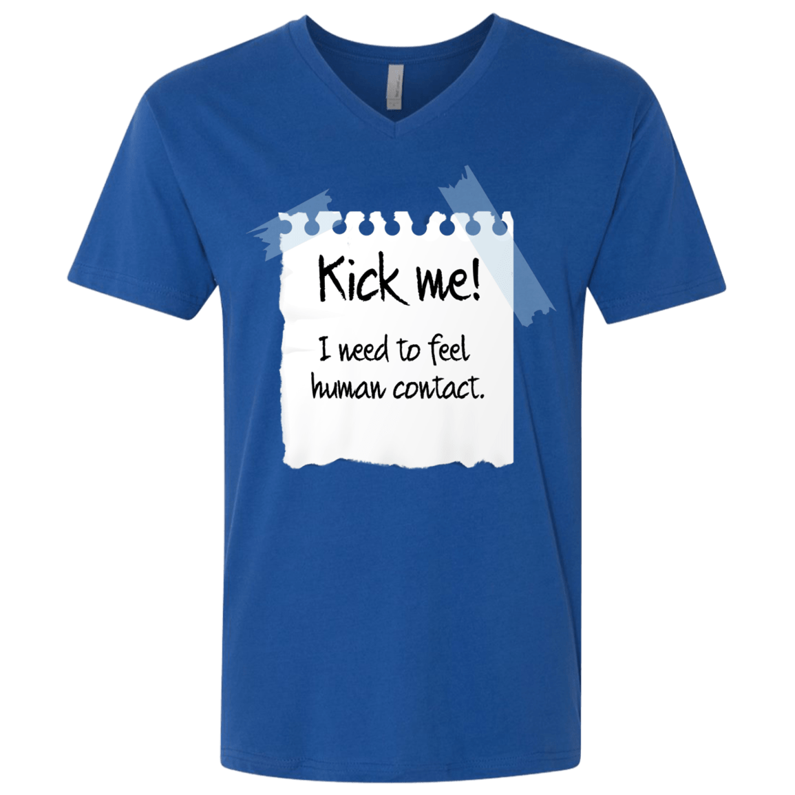 T-Shirts Royal / X-Small Kick Me Men's Premium V-Neck