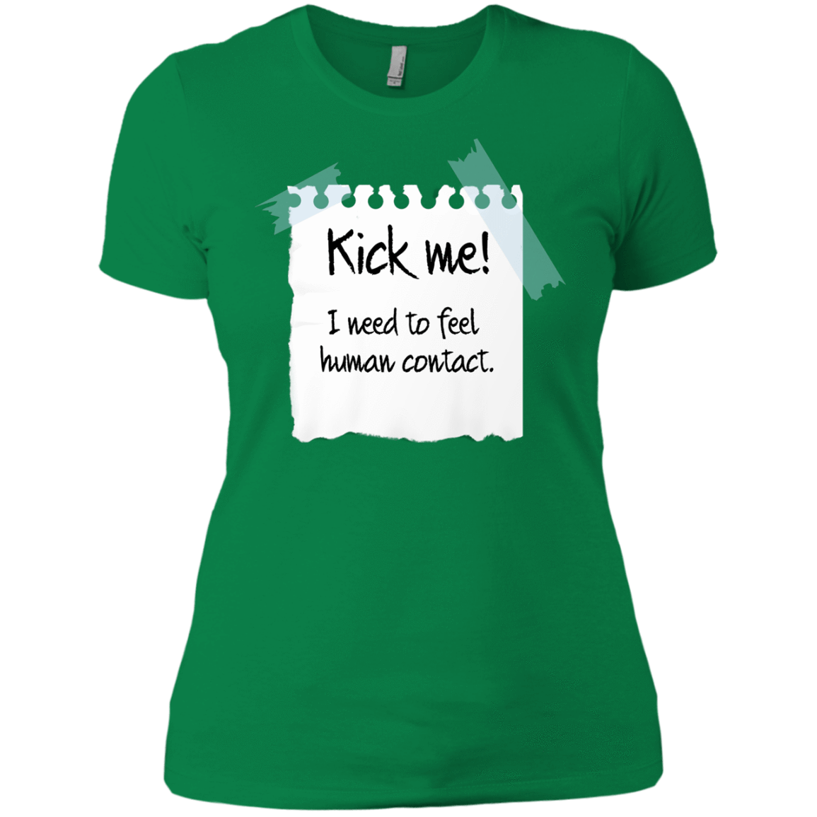 T-Shirts Kelly Green / X-Small Kick Me Women's Premium T-Shirt