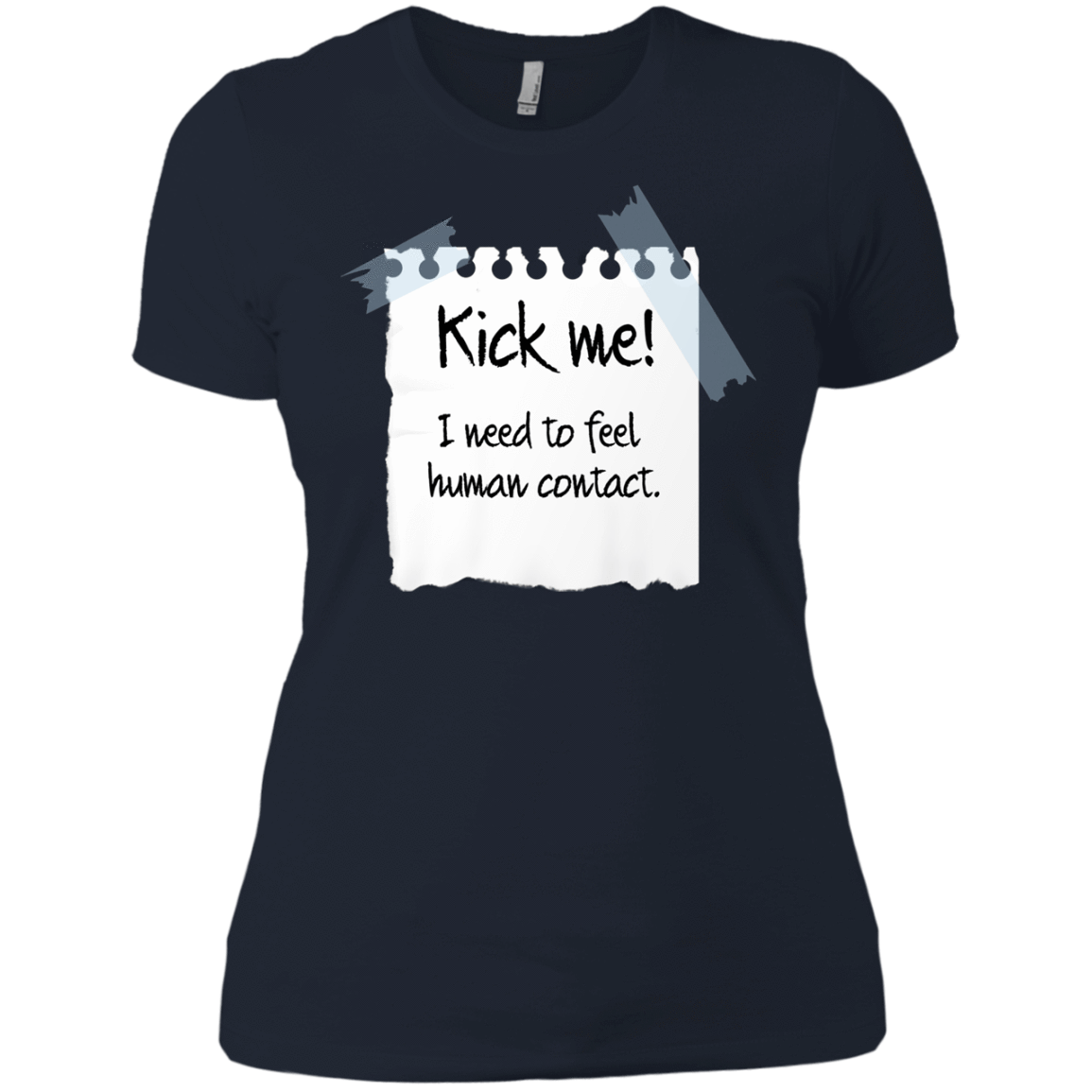 T-Shirts Midnight Navy / X-Small Kick Me Women's Premium T-Shirt