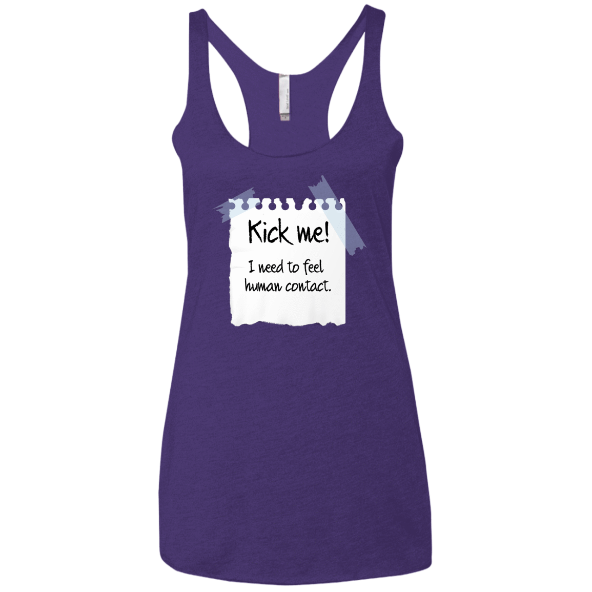 T-Shirts Purple / X-Small Kick Me Women's Triblend Racerback Tank