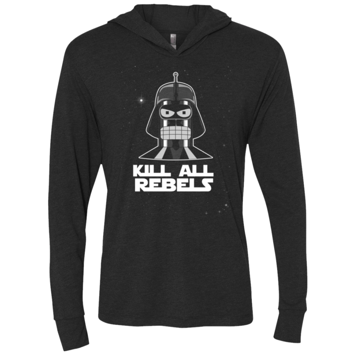 T-Shirts Vintage Black / X-Small Kill all Rebels Triblend Long Sleeve Hoodie Tee