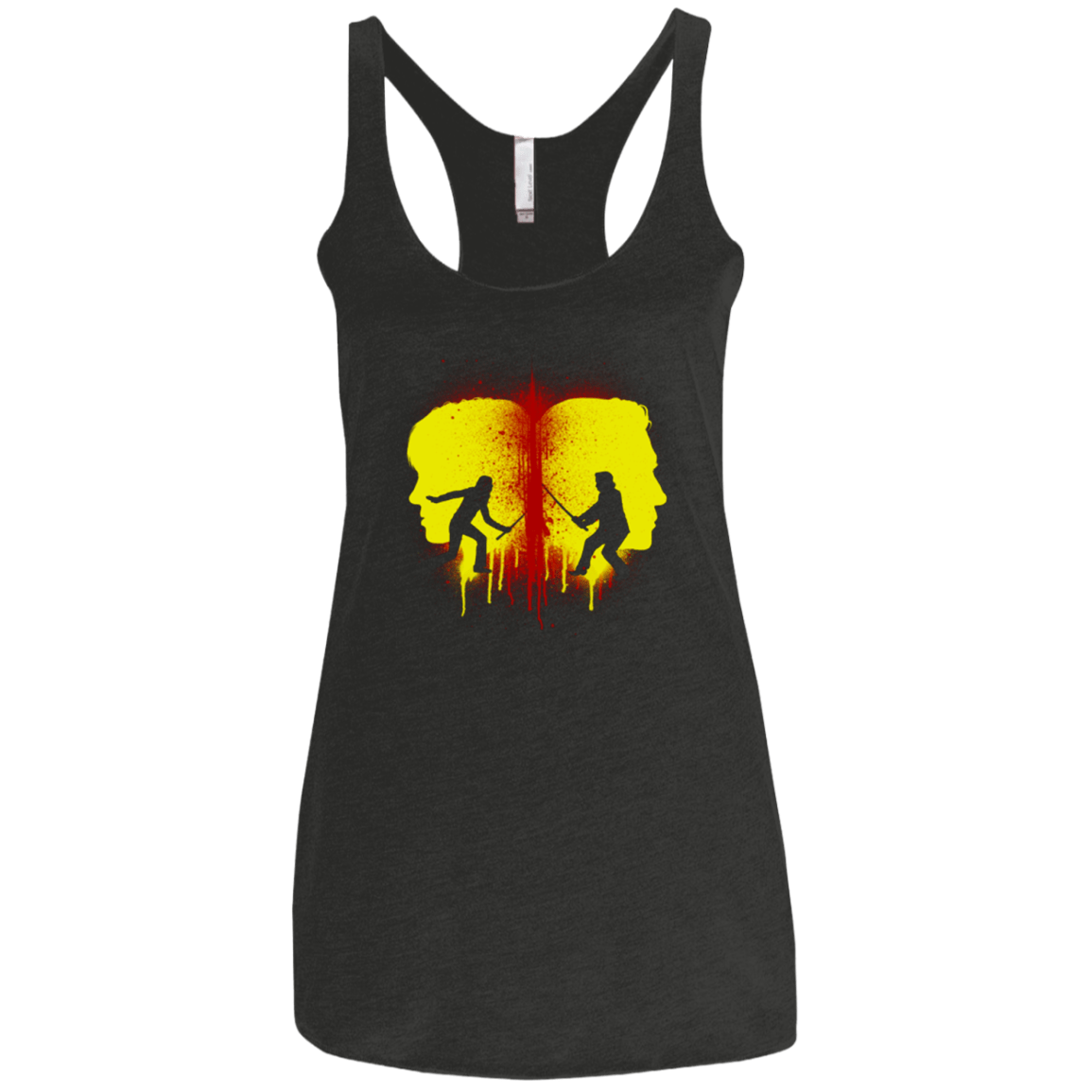 T-Shirts Vintage Black / X-Small Kill Bill Silhouettes Women's Triblend Racerback Tank