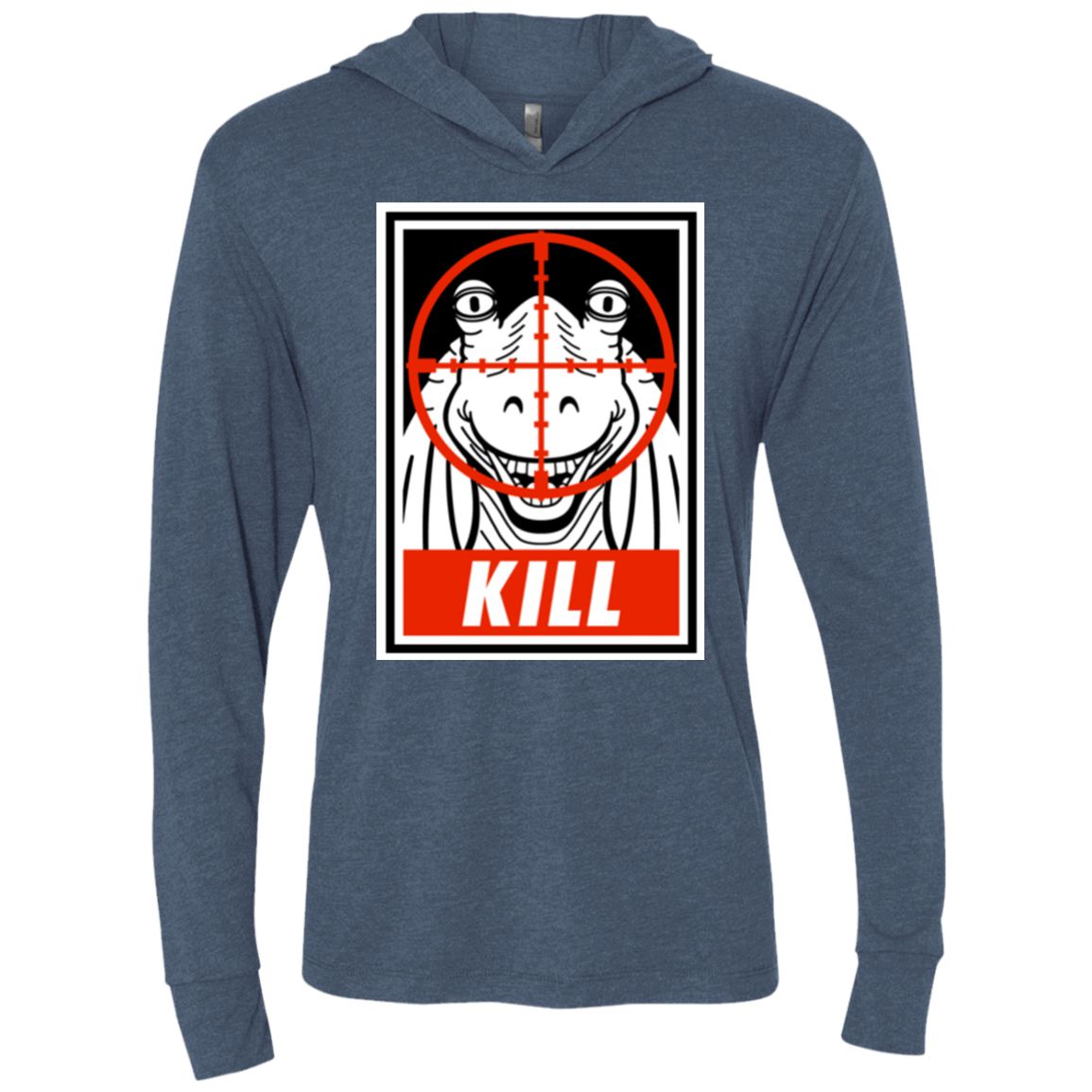 T-Shirts Indigo / X-Small Kill Triblend Long Sleeve Hoodie Tee