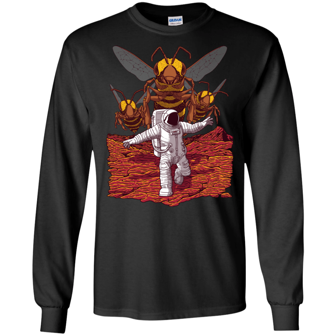 T-Shirts Black / S Killer Bees on Mars Men's Long Sleeve T-Shirt