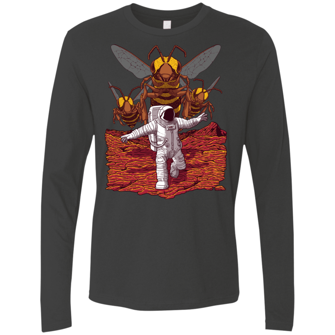 T-Shirts Heavy Metal / S Killer Bees on Mars Men's Premium Long Sleeve