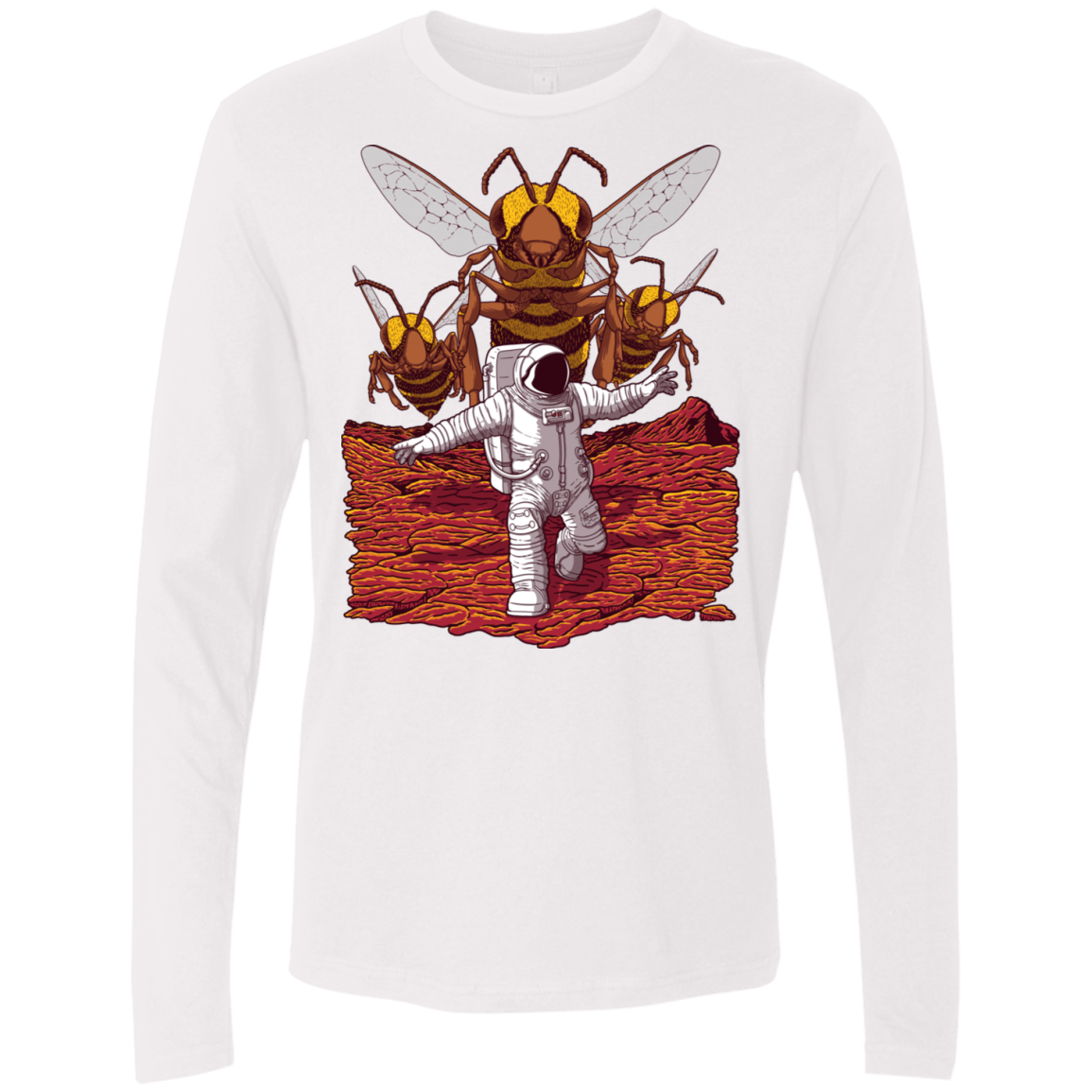 T-Shirts White / S Killer Bees on Mars Men's Premium Long Sleeve