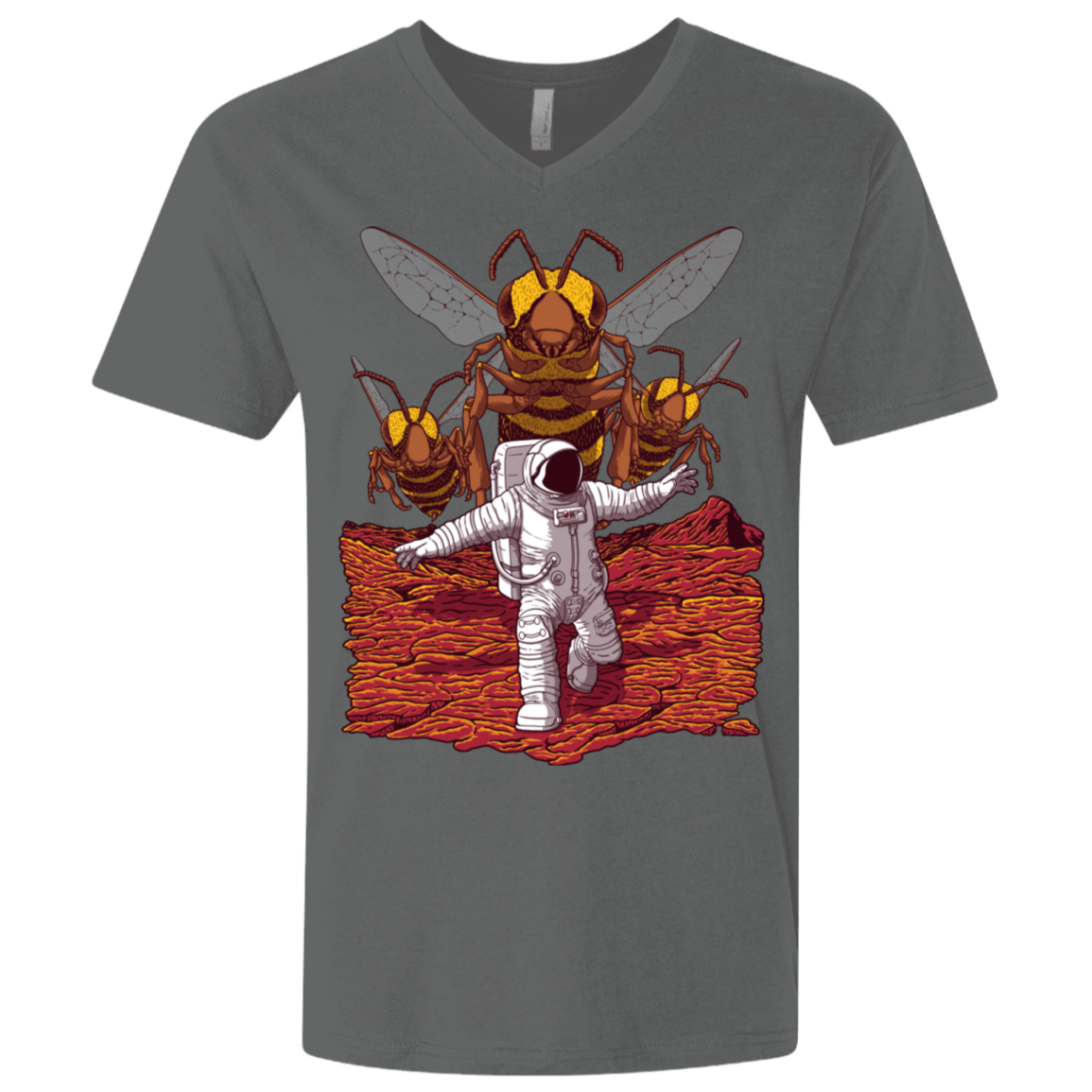 T-Shirts Heavy Metal / X-Small Killer Bees on Mars Men's Premium V-Neck