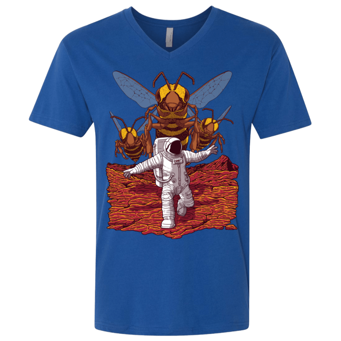 T-Shirts Royal / X-Small Killer Bees on Mars Men's Premium V-Neck
