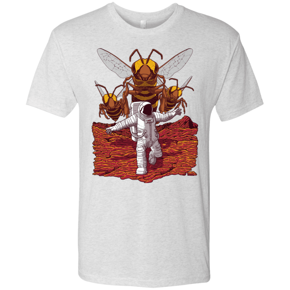 T-Shirts Heather White / S Killer Bees on Mars Men's Triblend T-Shirt