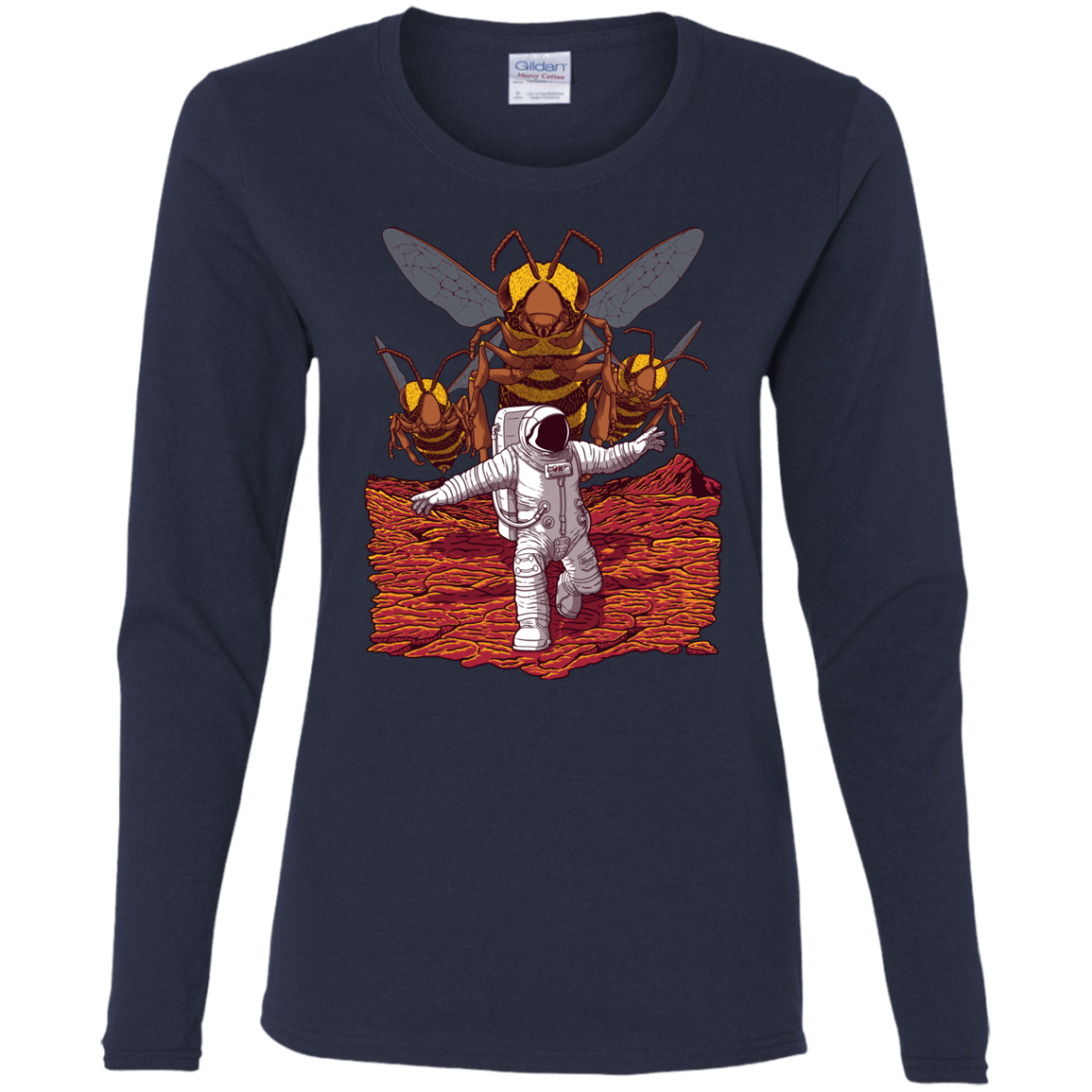 T-Shirts Navy / S Killer Bees on Mars Women's Long Sleeve T-Shirt